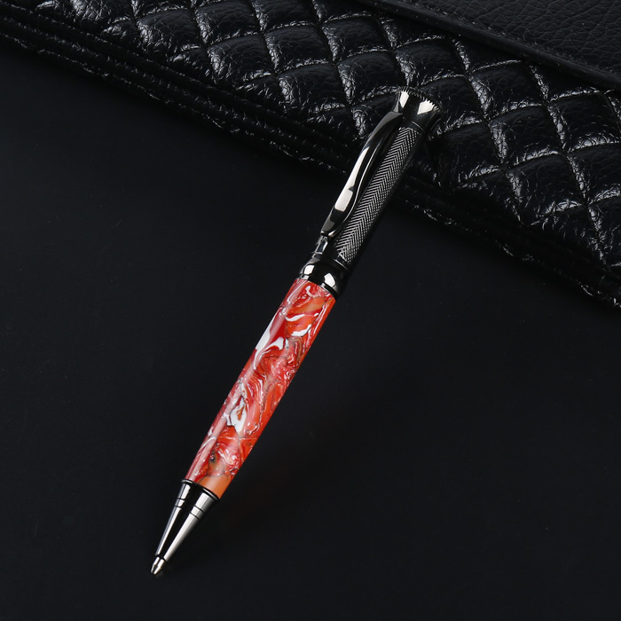 PKM-4 Gun Metal Rosegold Ballpoint Twist Pen Turning Kits