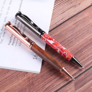 PKM-4 Gun Metal Rosegold Ballpoint Twist Pen Turning Kits