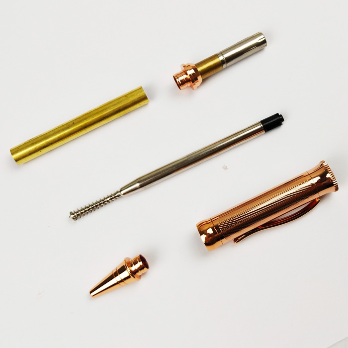 PKM-4 Gunmetal Rosegold Ballpoint Twist Pen Kits