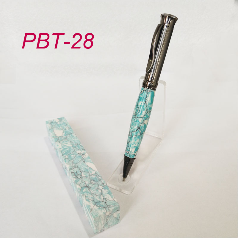 PBT-28 Turquoise Stone 3/4"x3/4"x5" Pen Blank