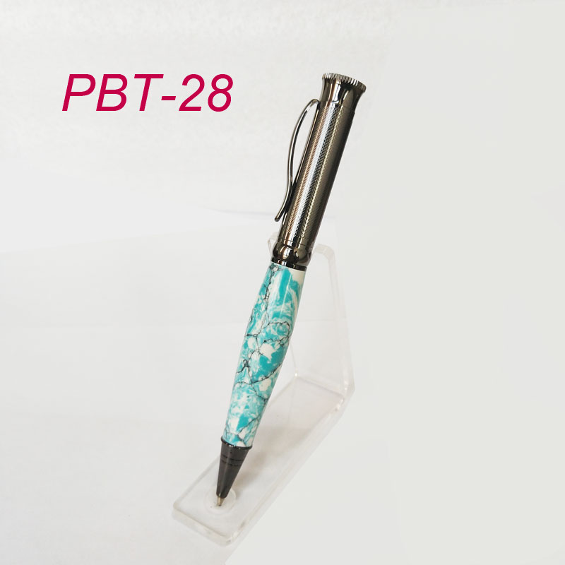PBT-28 Turquoise Stone 3/4"x3/4"x5" Pen Blank