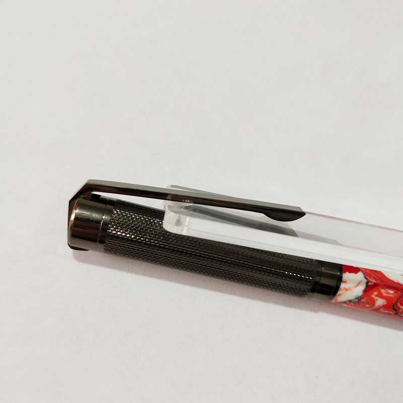 PKM-5-GM  Gun Metal Solid Clip New Style Twist Type Ballpoint Pen Kits