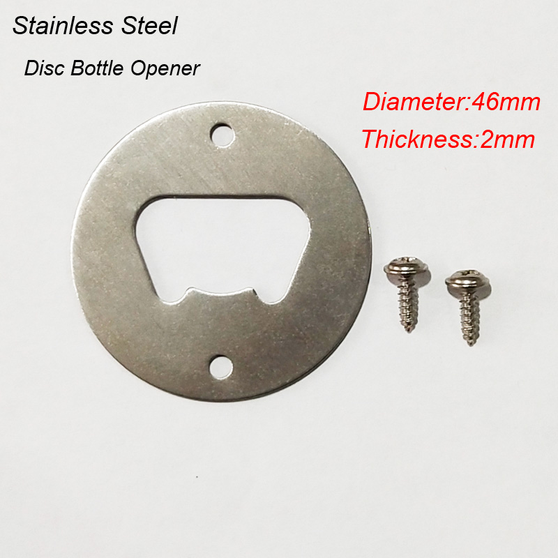 Stainless Steel Disc Bottle Opener Kit