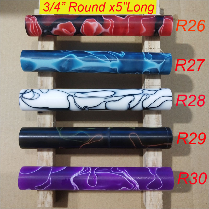 3/4“x5”Round End Acrylic Pen Blanks
