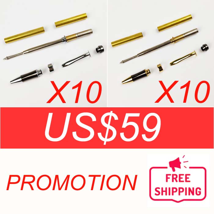 20 PKM-3 Ballpoint Twist Pen Kit US$69 Free Shipping
