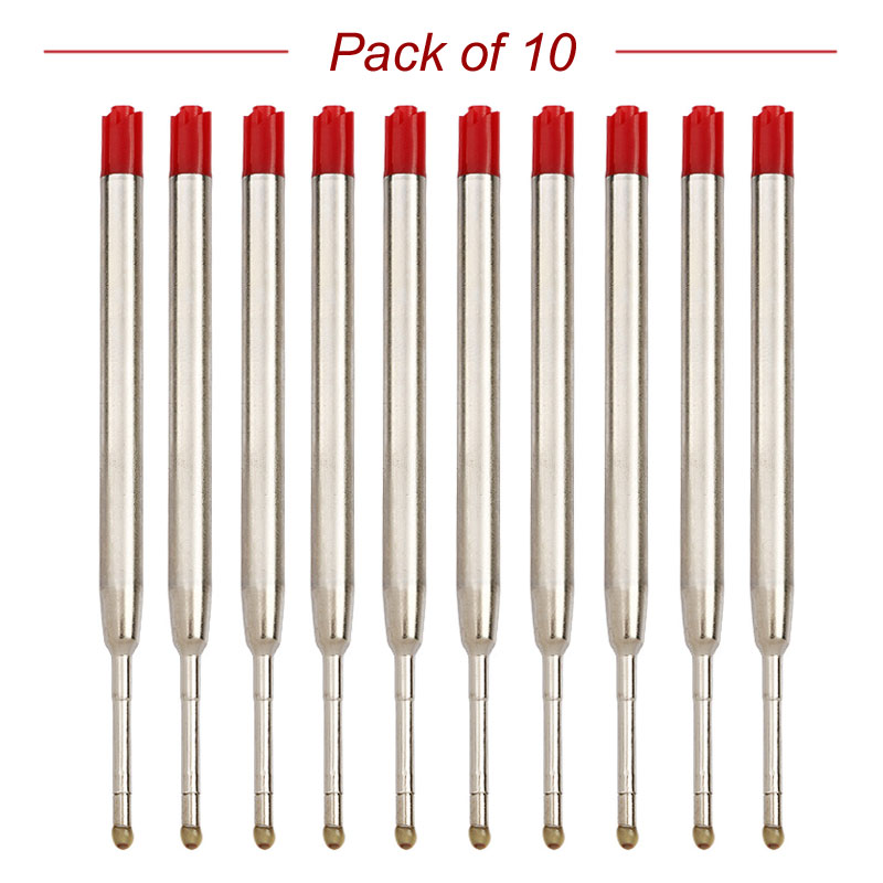 RF-2-RK Parker Type Pen Refills Replacement in Red Pack of 10