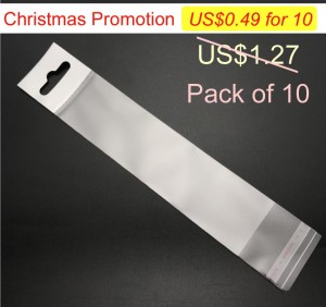 PCHP-2  Promotion Hanging Clear Plastic Pen bags (Pack of 10)
