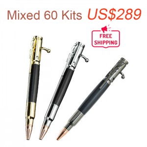Bolt action Pen Kits in Random Color Total 60 Kits US$289 FREE SHIPPING