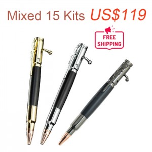 Bolt action Pen Kits in Random Color Total 15 Kits US$119 FREE SHIPPING