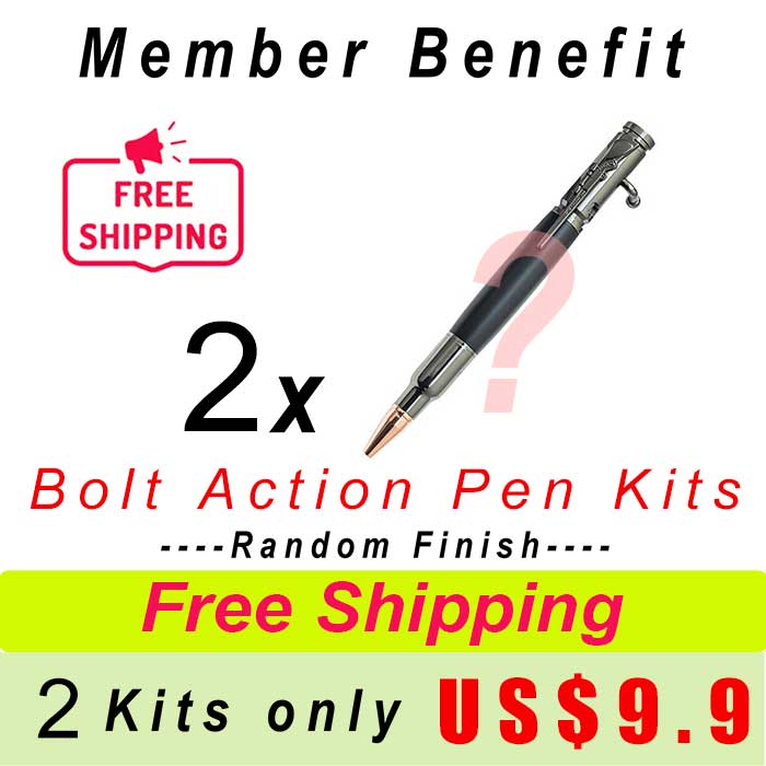 Member Benefit- Random 2 Bolt Action Pen Kits US$9.9 Free Shipping
