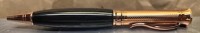 This is a PKM-4 Gunmetal Rosegold Ballpoint Twist Pen Kit featuring Beautiful Gaboon Ebony Wood with ...