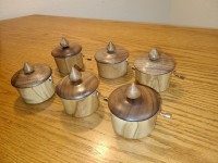 Oak, Walnut, and Meranti, each with a Kimiwo Nosete music box movement. My kids couldn't believe I h ...