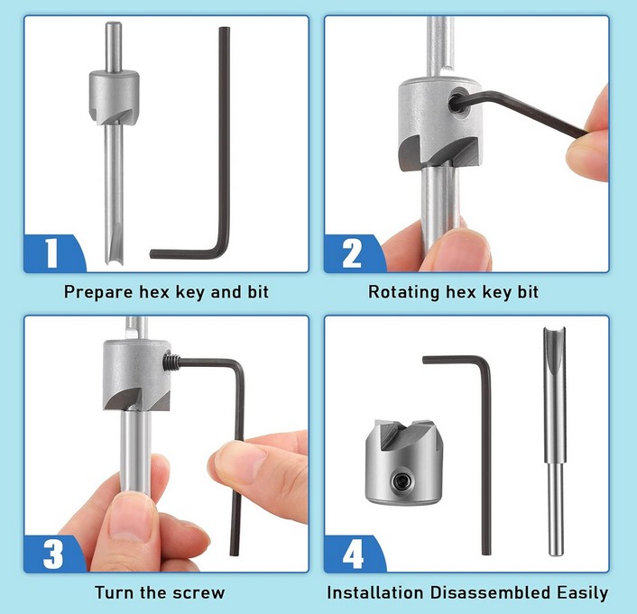 7 mm 8 mm 3/8 Inch 10 mm Cutter Shafts Pen Barrel Trimmer Kit